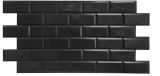 Панель ПВХ Плитка Блок черный 966×484 мм/10