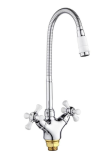 Смеситель для кухни РМС SL92W-279F гибкий излив Хром																																																																				