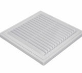 Решетка вентиляционная вытяжная 150*150 с рамкой, материал АВS- пластик белая. Серия ВР