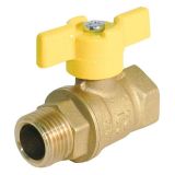 Кран шаровый газ.11б27п 20 ру40  м-шт "бабочка"