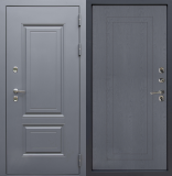 Двери металлические 2050х860х110х1,5мм. РАЙТВЕР КОНСУЛ 7024 ТЕРМО, ясень графит, правая, с терморазр 