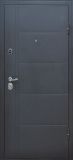 Двери металлические 2050х860х82х1,2мм. Форпост ЭВЕРЕСТ МДФбеленый дуб, серый графит, мин.вата, левая