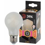 Лампа светодиодная F-LED A60-13W-827-E27 frost  ЭРА (филамент, груша мат., 13Вт, тепл, Е27)