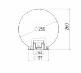 Светильник садово-парковый шар белый призма D250mm Е27 НТУ 02-60-251 ЭРА