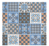 Покрытие для пола вспен. ПВХ 0.65 м 7089-225PT-ORANGE-BLUE