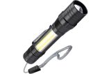Фонарь ручной KOS133Lit (лит.акк.3,7V1,2Ah)св/д 10W+2W,450+130lm,линза,zoom,type C,IP54 BL