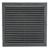 Решетка вентиляционная вытяжная 190*190, материал АВS- пластик. Серия В, графит