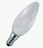 Лампа накаливания 60W Е27 C1 свеча матовая GE