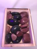 Камни для бани и сауны МИКС (Оливин+Малиновый кварцит) шлифованный 10кг (70-150 мм)