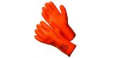 Перчатки утепленные с ПВХ оранжевые удлиненная крага Flame plus р.11