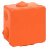 Коробка распаячная KOR-80-80-50-7g-OR-FR огнестойкая 80х80х50мм оранжевая с гермовводами ЭРА