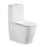 Унитаз-компакт безободковый WAVE APEKS Tornado1.0,гор,ниж,2-кн.арм,сид.полипр,м/л,быстр,Белый глянец