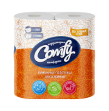 Полотенца бумажные Comfy "Доступная цена" двухслойные 2 рулона/12