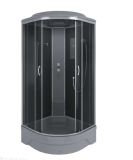 Кабина душевая  без г/м  ERLIT 900*900*226 Gray тонированное стекло средний поддон