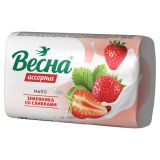 Мыло туалетное ВЕСНА "Земляника со сливками" 90 г ГОСТ