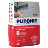 Клей плиточный PLITONIT В усиленный для керамогранита, С1Т, 25 кг (48)