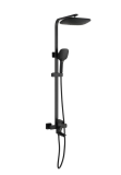 Душевая система РМС SUS125BL-009DK с тропическим душем нерж сталь черный