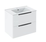 Тумба с умывальником RUNO Лина 60 подвесная белая