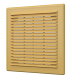 Решетка вентиляционная вытяжная 210*210 с рамкой, материал АВS- пластик. Серия ВР, бежевая