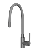 Смеситель для кухни 35к MIXLINE МЛ35-093(ML35-093) гибкий излив, б/отв, боковая, серый