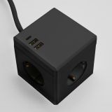 Удлинитель 3-местный c/з , 3x1мм2, 1.5м, серия Comfort, HM10-41-01, черный